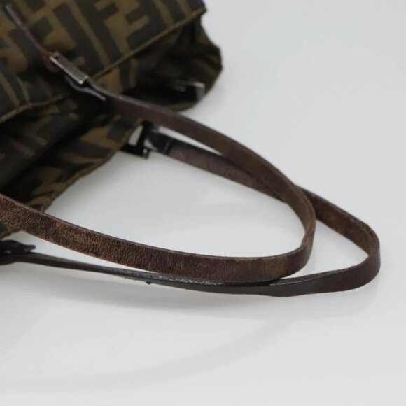 FENDI Zucca Canvas Tote Bag Black Brown Auth - Picture 7 of 16